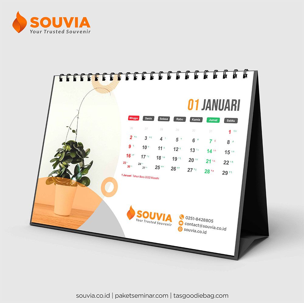 Ide Souvenir Kalender Duduk bahan premium