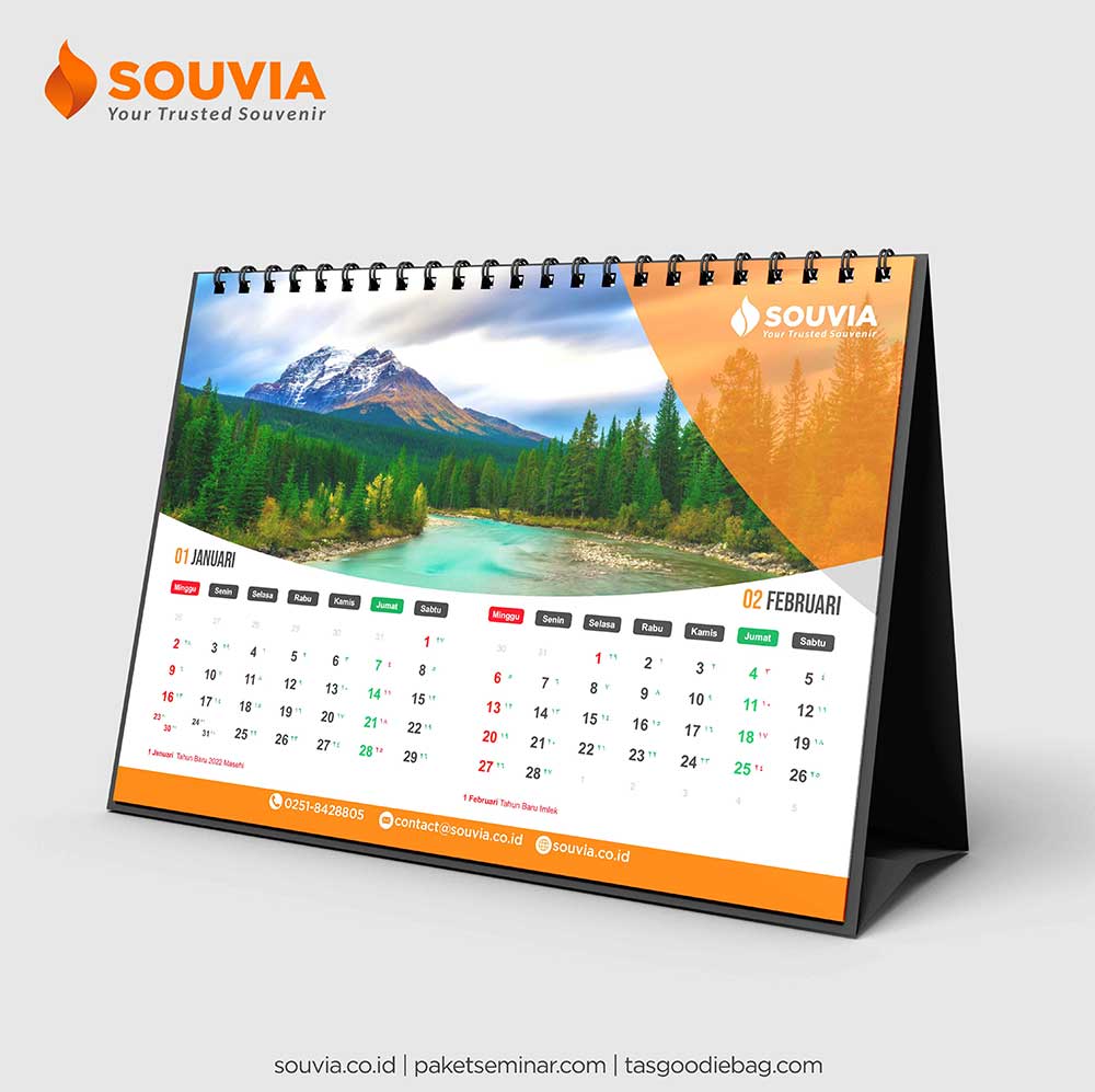 productivity kit berupa kalender meja.