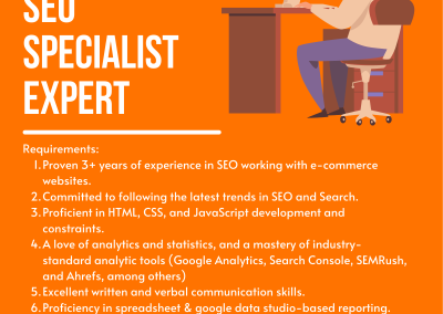 Open Recruitment for SEO Specialist Expert