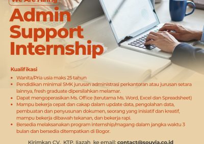 Open Recruitment for Admin Support Internship