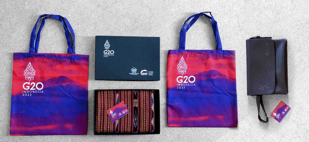 Portofolio Souvenir G20 dan merchandise G20 Indonesia