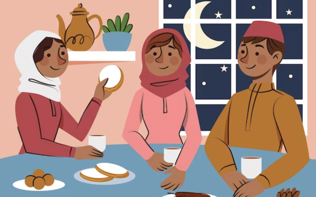Ilustrasi kegiatan ramadhan bersama orang tersayang