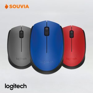 Logitech M170 mouse wireless dalam 3 pilihan warna yaitu hitam, biru, dan merah