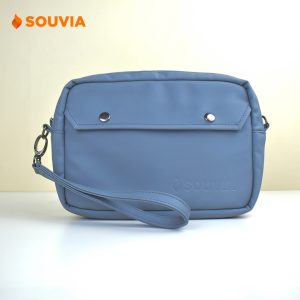 clutch bag warna abu-abu untuk souvenir kantor premium