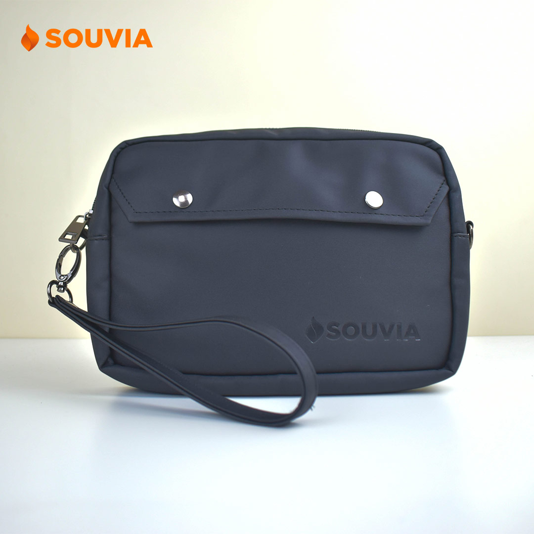 tas clutch bag warna hitam handbag souvenir kantor premium
