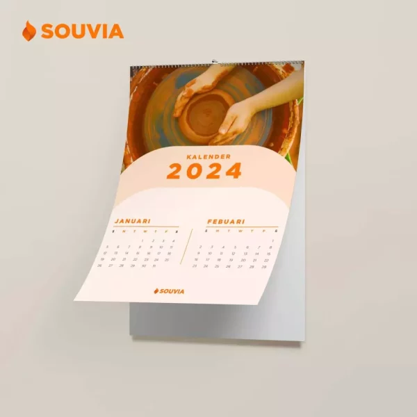kalender dinding 2024 2 bulanan dwiwulan tanpa cover dengan finishing spiral berisi 2 bulan dalam satu halaman