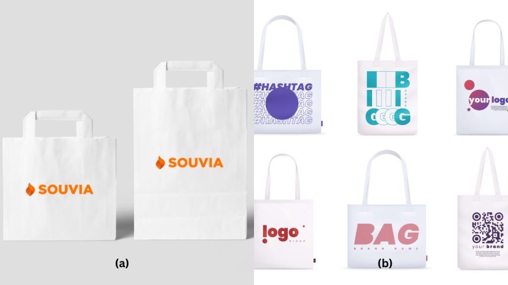 perbedaan goodie bag dan tote bag dari segi keleluasaan desain