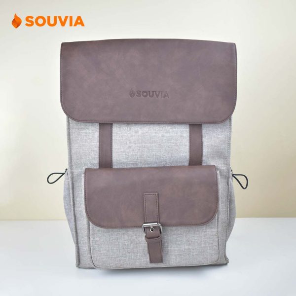 tas backpack laptop focus varian warna cokelat abu