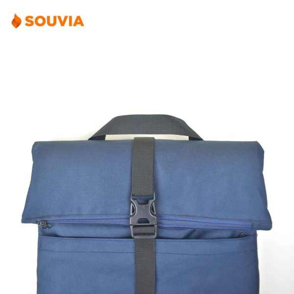 detail kuncian buckle pada tas laptop backpack Austin warna navy