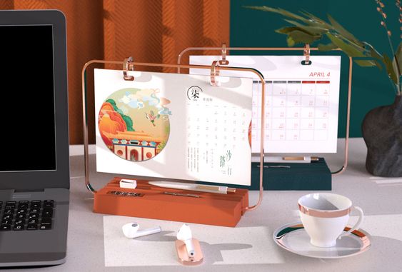 kalender meja modern dan minimalis