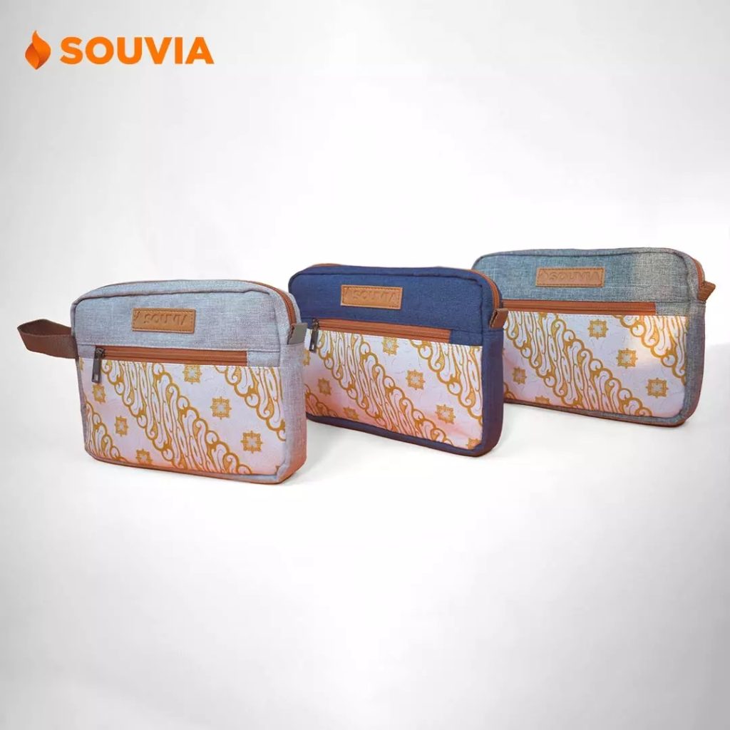 pouch batik Nara produk terbaru SOUVIA bisa jadi ide souvenir untuk hari batik - seminar kit kekinian