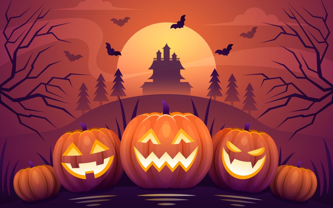 dekorasi pesta halloween identik dengan labu jak o lantern