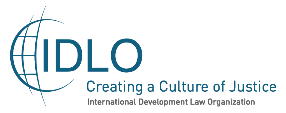 Logo IDLO, International Development Law Organization.