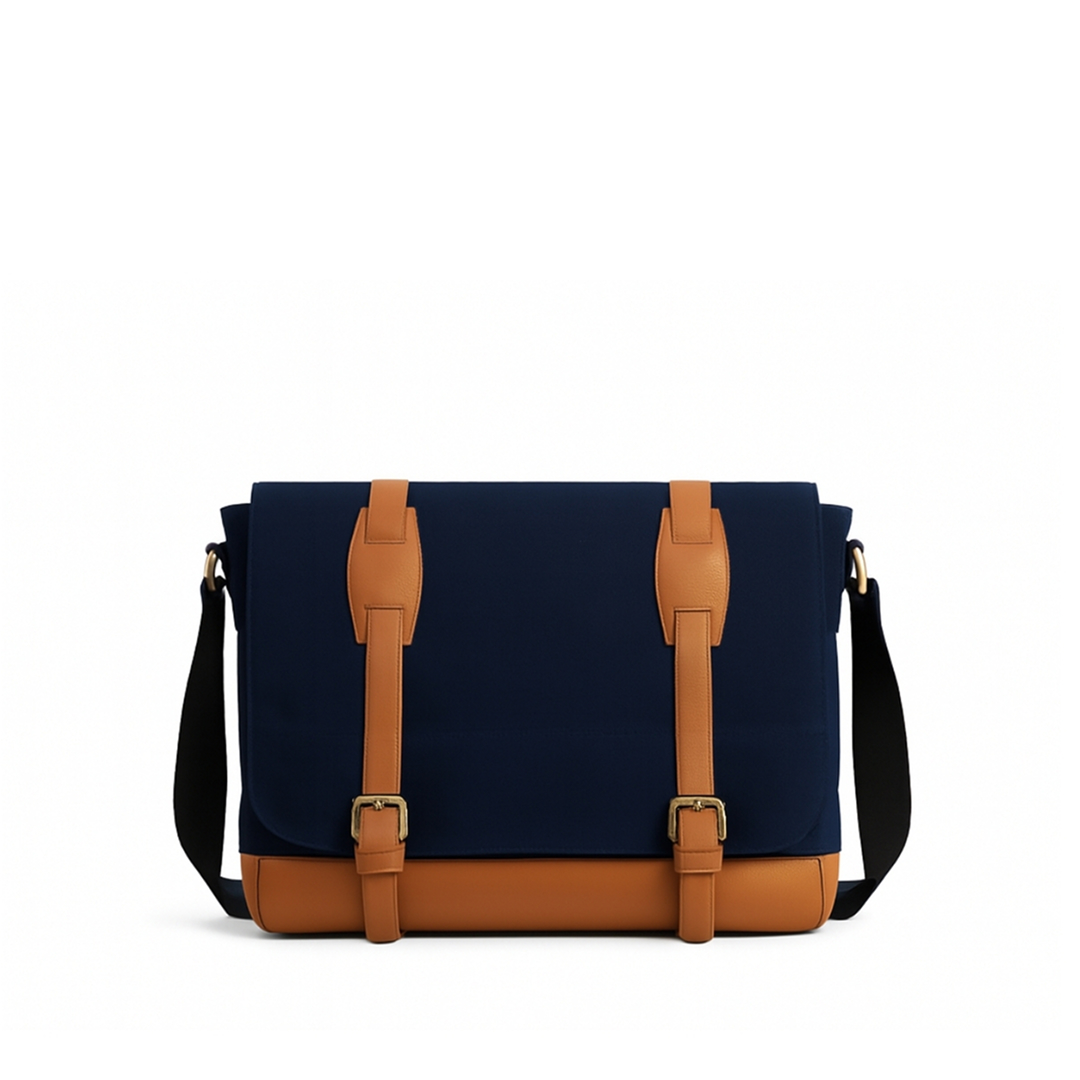 ALVAN - Sholderbag Kanvas dengan Kulit Sintetis